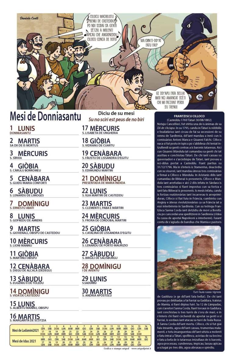 Danniasantu Calendàriu 2021