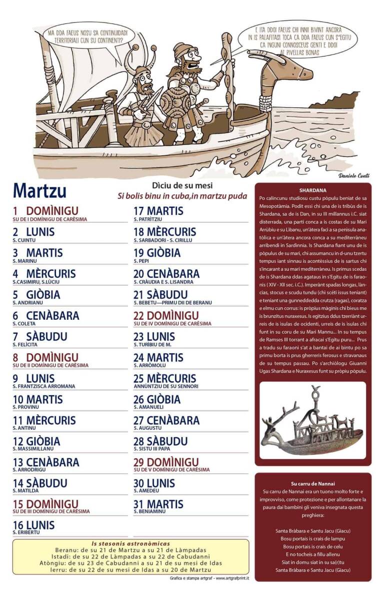 Martzu Calendàriu 2020