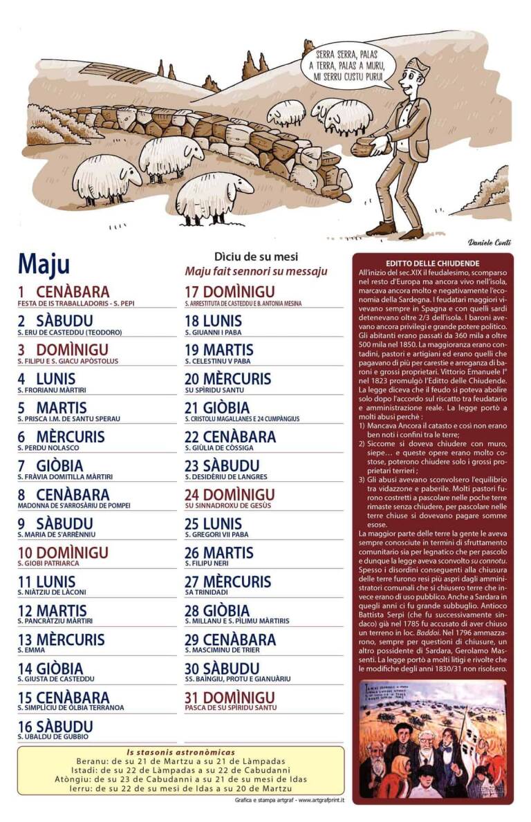 Maju Calendàriu 2020