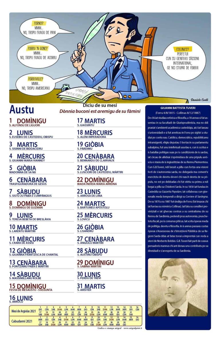 Austu Calendàriu 2021